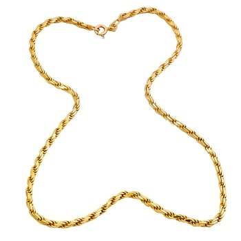 9ct gold 14g 16 inch rope Chain